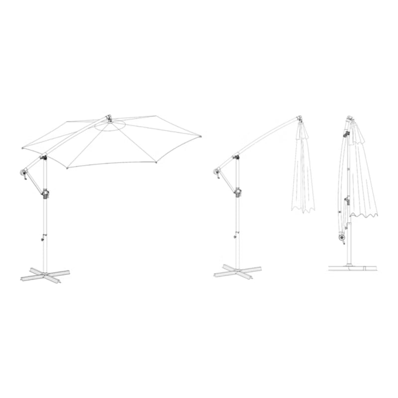 Haveparasol 3m Beige med Håndsving