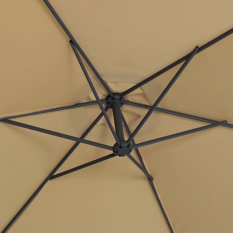 Haveparasol 3m Beige med Håndsving