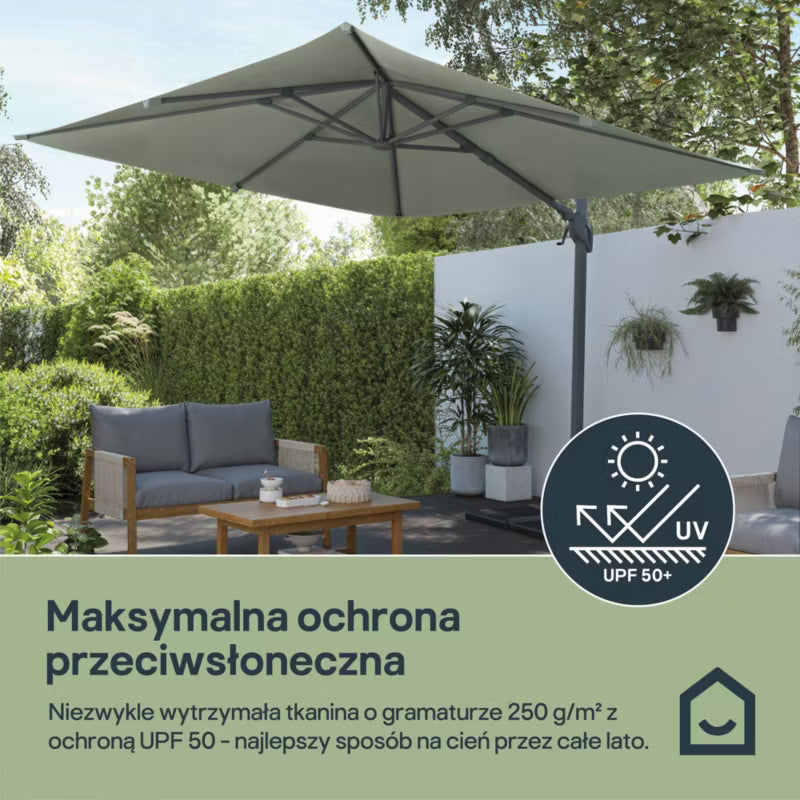 Haveparasol Corby 3x3 m Olivengrøn