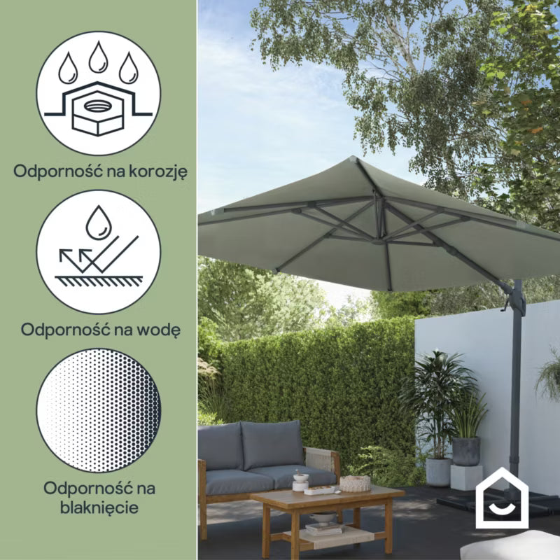 Haveparasol Corby 3x3 m Olivengrøn