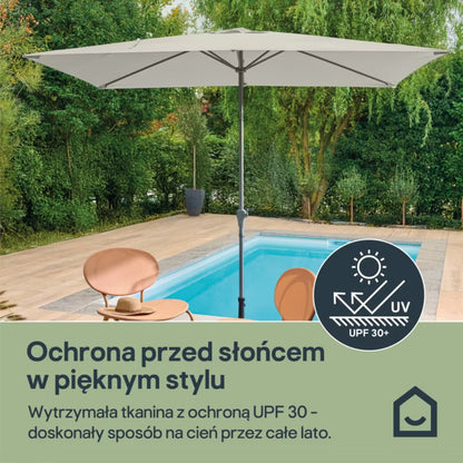 Haveparasol Kasane 2x3 m Lys Grå
