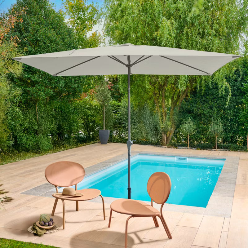 Haveparasol Kasane 2x3 m Lys Grå