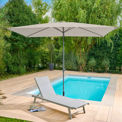 Haveparasol Kasane 2x3 m Lys Grå