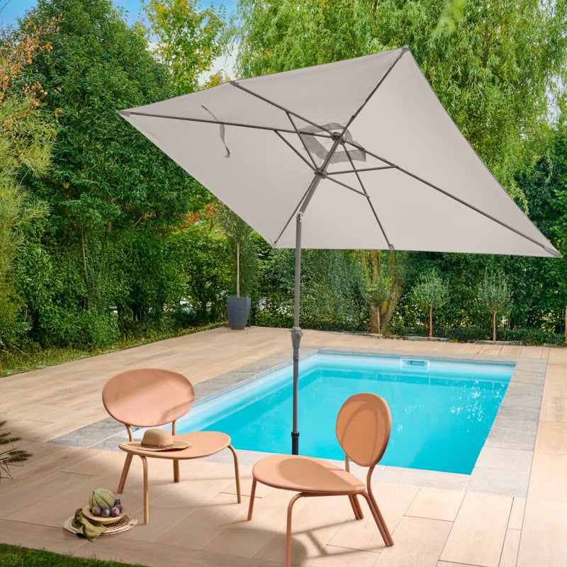 Haveparasol Kasane 2x3 m Lys Grå