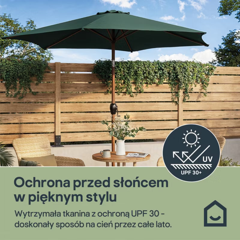 Haveparasol Pescara 250 cm Olivengrøn Træeffekt