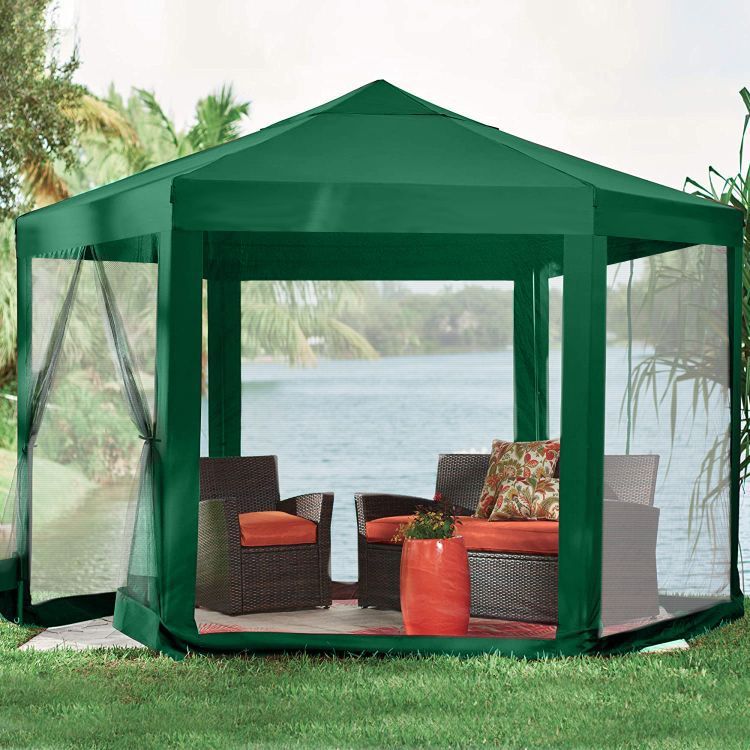 Havepavillon 2x2 m Grøn med Myggenet