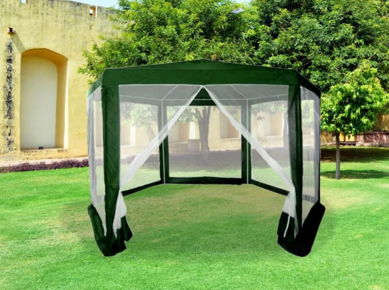 Havepavillon 2x2 m Grøn med Myggenet