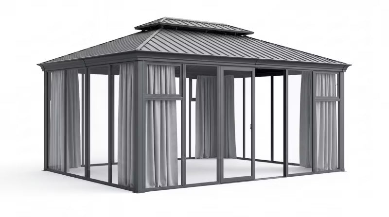 Havepavillon 360x500 cm Antracitgrå