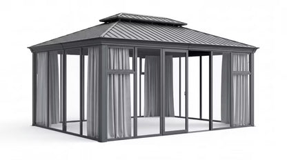 Havepavillon 360x500 cm Antracitgrå