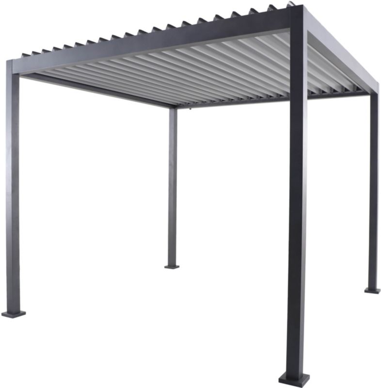 Havepavillon 3x3 m Aluminium Antracit