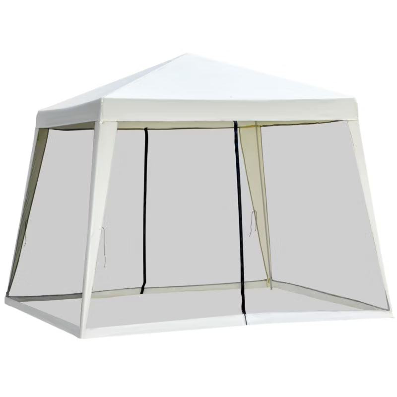 Havepavillon 3x3 m Creme med Myggenet