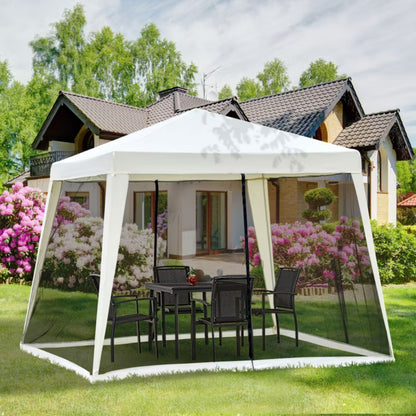 Havepavillon 3x3 m Creme med Myggenet