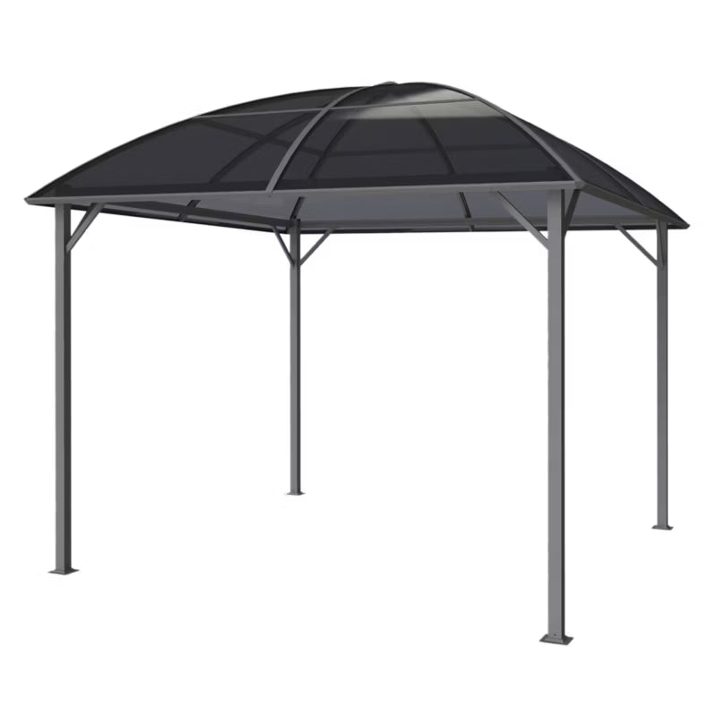 Havepavillon 3x3 m Grå med Gardiner