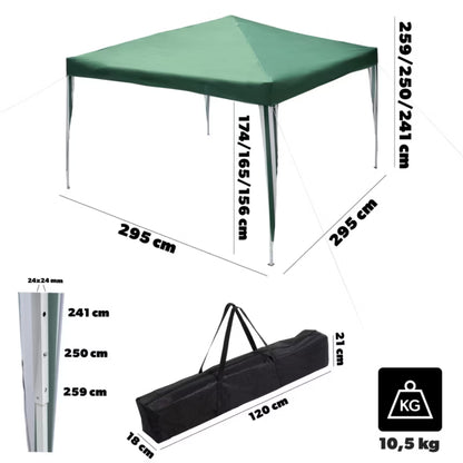 Havepavillon 3x3 m Grøn
