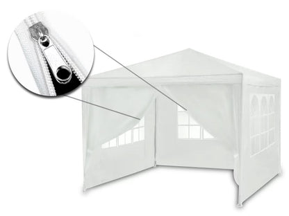 Havepavillon 3x3 m Hvid med 4 Sider