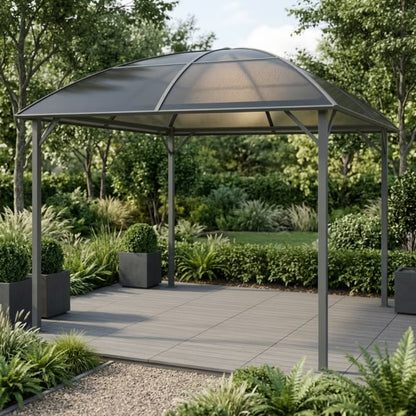 Havepavillon 3x3 m Brun med Buet Tag