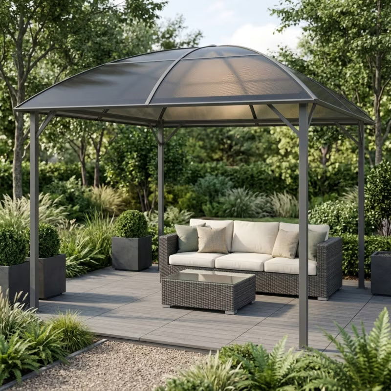Havepavillon 3x3 m Brun med Buet Tag