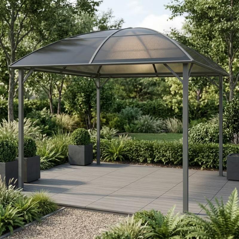 Havepavillon 3x3 m Brun med Buet Tag
