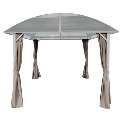 Havepavillon 3x3 m Brun med Gardiner