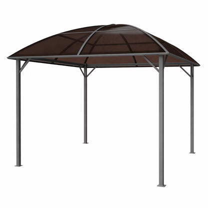 Havepavillon 3x3 m Brun med Gardiner