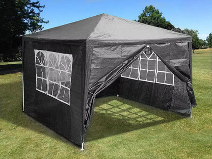 Havepavillon 3x3 m Grå med 4 Sider