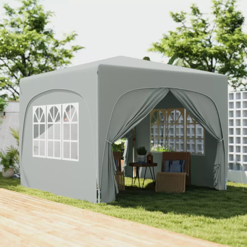 Havepavillon 3x3 m Pop-up Grå