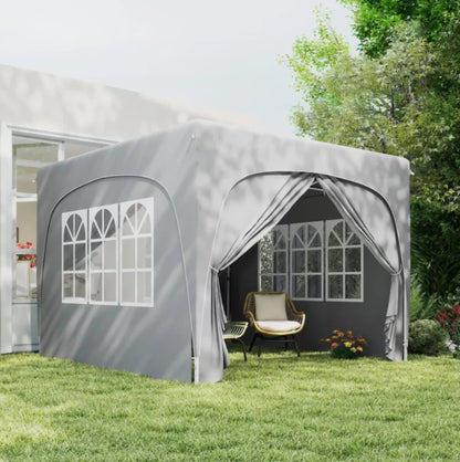 Havepavillon 3x3 m Pop-up Grå