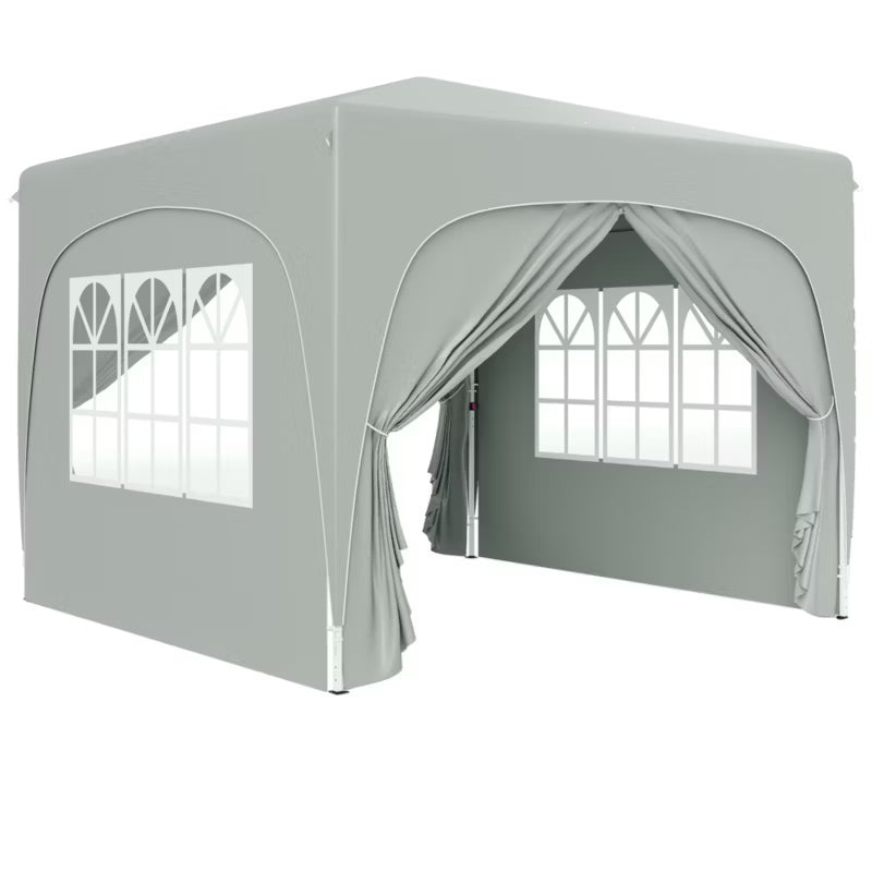 Havepavillon 3x3 m Pop-up Grå