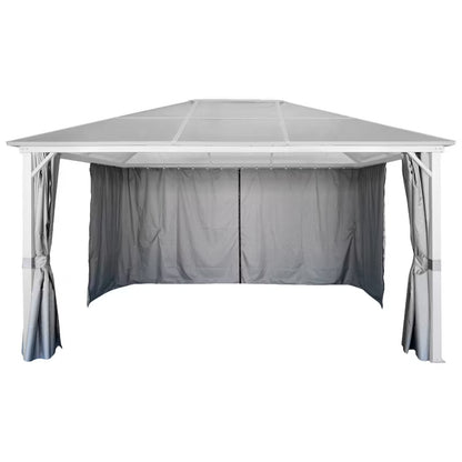 Havepavillon 3x4 m Grå med Gardiner