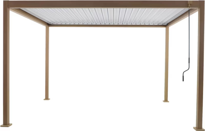 Havepavillon 3x4 m Træstruktur Aluminium