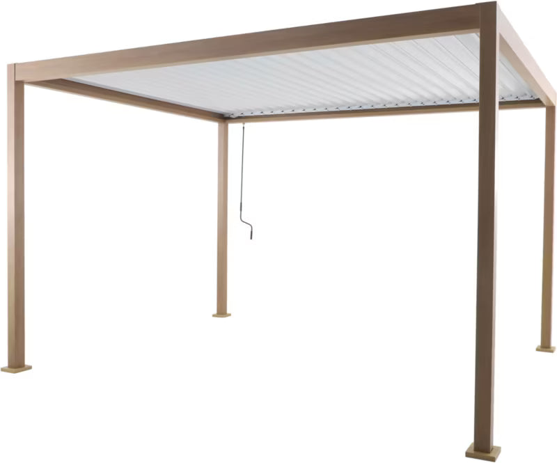 Havepavillon 3x4 m Træstruktur Aluminium