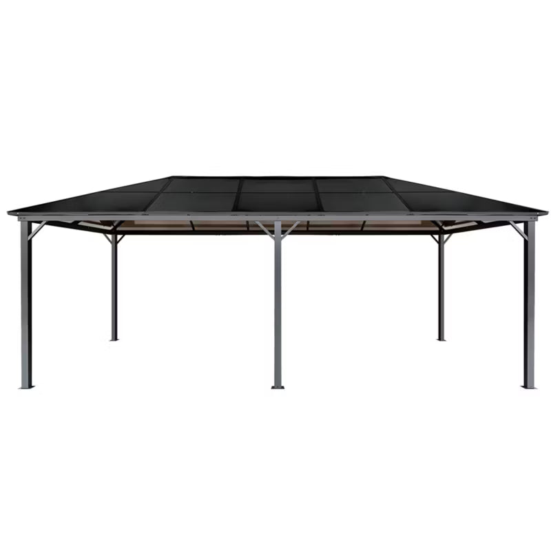 Havepavillon 3x6 m Brun Polycarbonattag