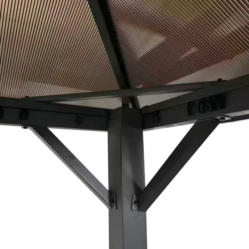 Havepavillon 3x6 m Brun Polycarbonattag