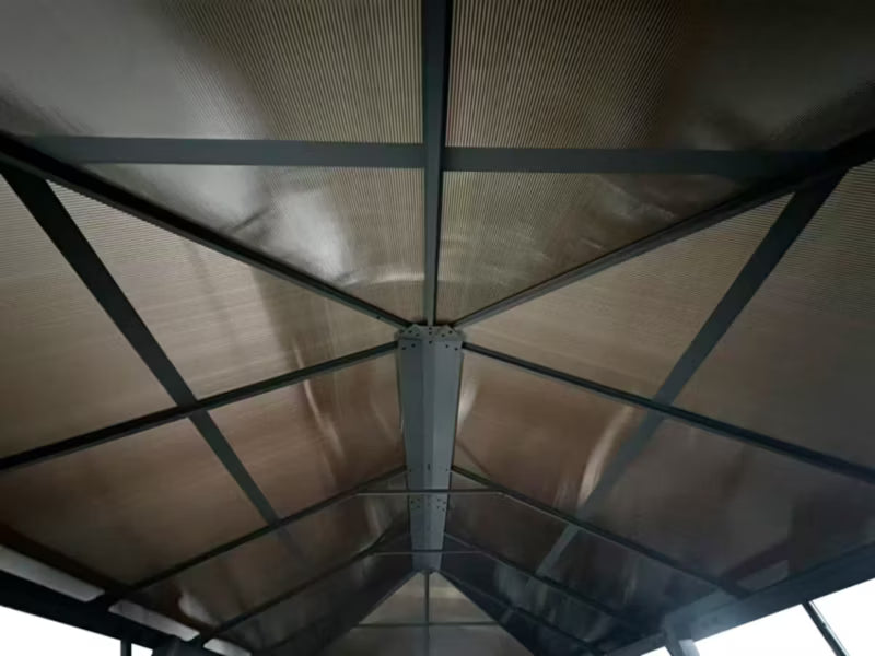 Havepavillon 3x6 m Brun Polycarbonattag