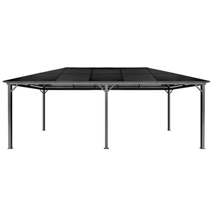 Havepavillon 3x6 m Grå med Polycarbonattag