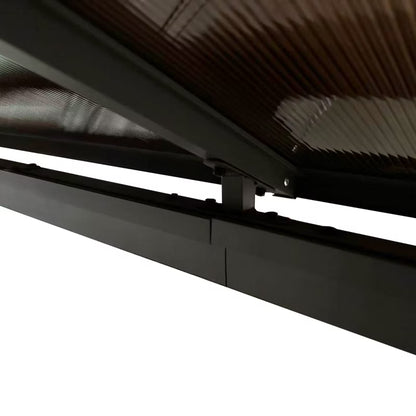 Havepavillon 3x6 m med Gardiner Brun