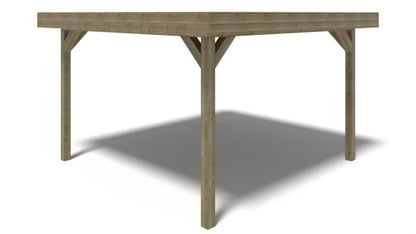 Havepavillon 404x404 cm Grøn Træ