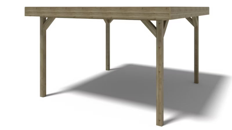 Havepavillon 404x404 cm Grøn Træ