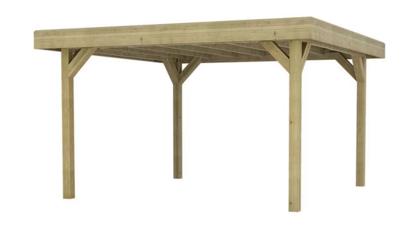 Havepavillon 404x404 cm Grøn Træ