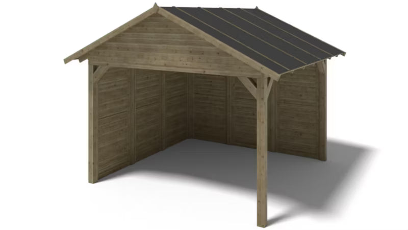 Havepavillon 404x404 cm Træ Grøn ALT125