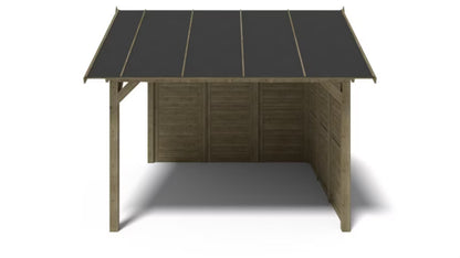 Havepavillon 404x404 cm Træ Grøn ALT125