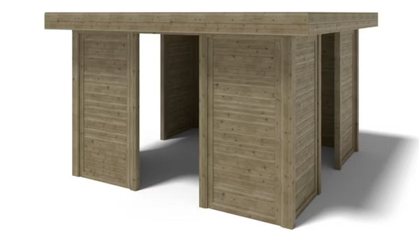 Havepavillon ALT133 4,04x4,04 m Grøn Træ
