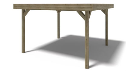 Havepavillon ALT133 4,04x4,04 m Grøn Træ