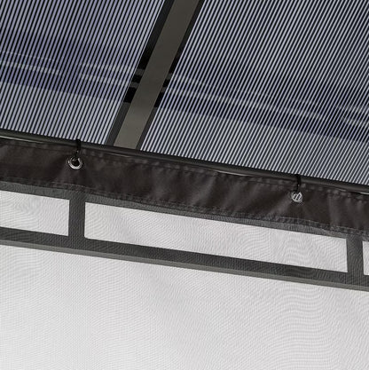 Havepavillon Aurora 300x360 cm Antracit med LED