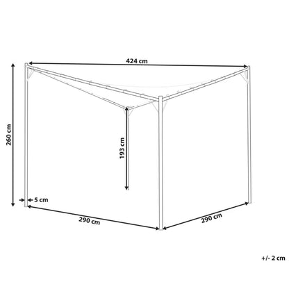 Havepavillon Aventine 300x300 cm Mørkegrå Stål
