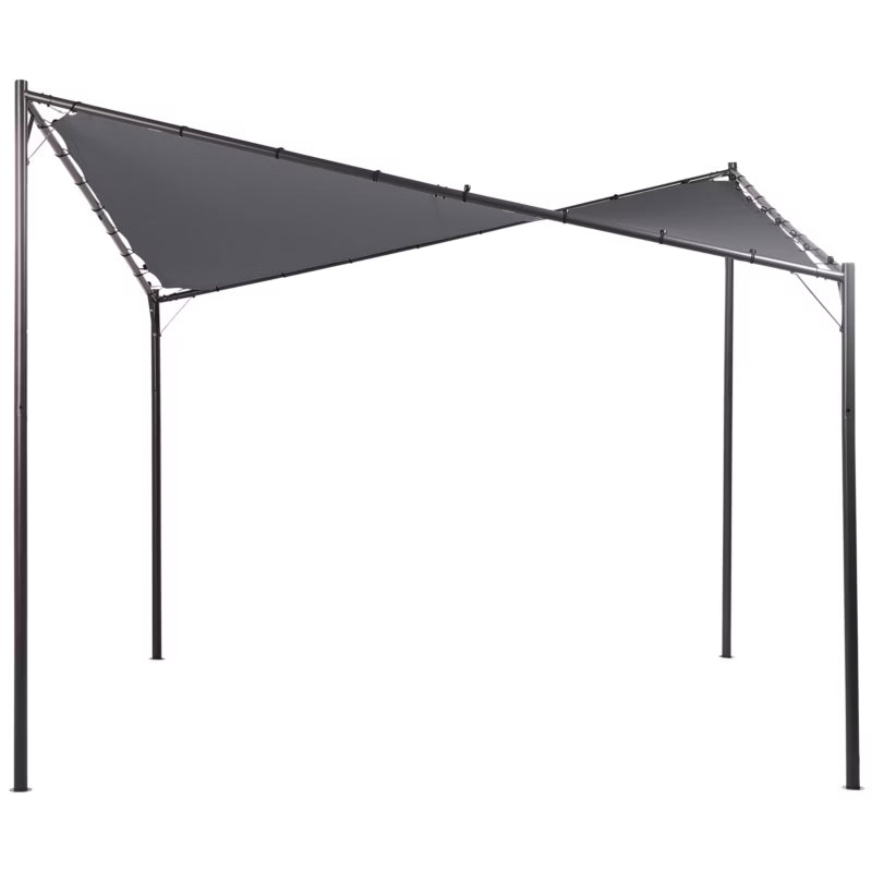 Havepavillon Aventine 300x300 cm Mørkegrå Stål