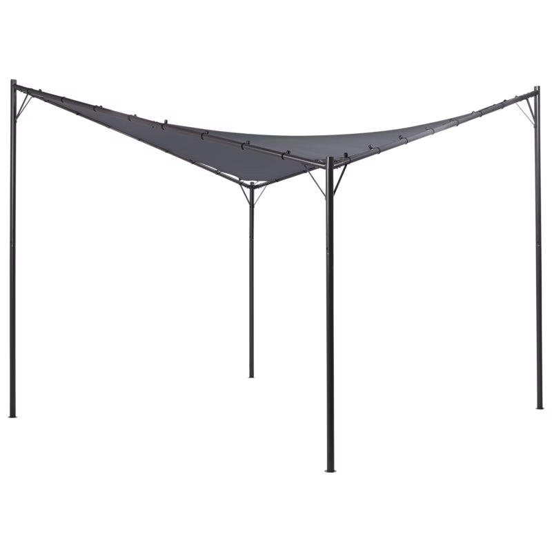 Havepavillon Aventine 300x300 cm Mørkegrå Stål