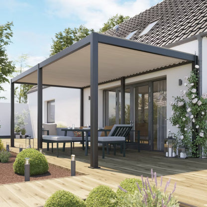 Havepavillon Breva Automatisk LED 3x6 m Antracit