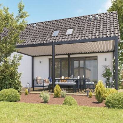 Havepavillon Breva Automatisk LED 3x6 m Antracit