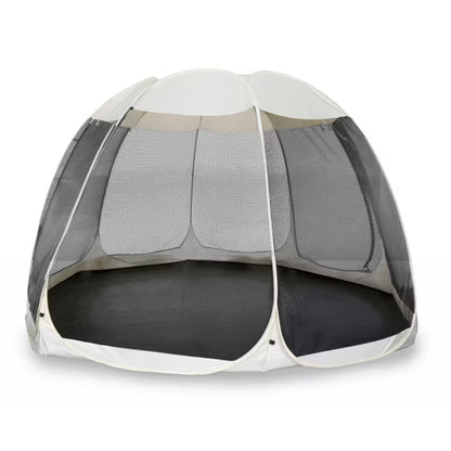 Havepavillon CAMA 395x395 cm Beige med Myggenet